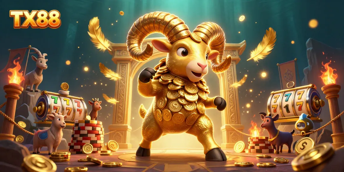 Experience thrilling casino action with TX88, featuring a golden ram in an ultra-detailed gaming scene.