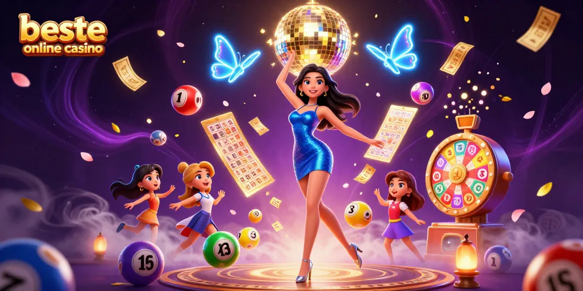 Experience the thrill at the beste online casino with vibrant lottery elements and a dazzling dance scene.