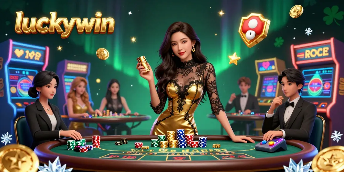 Experience the thrill of winning at Luckywin with exclusive VIP baccarat tables and vibrant gaming elements.
