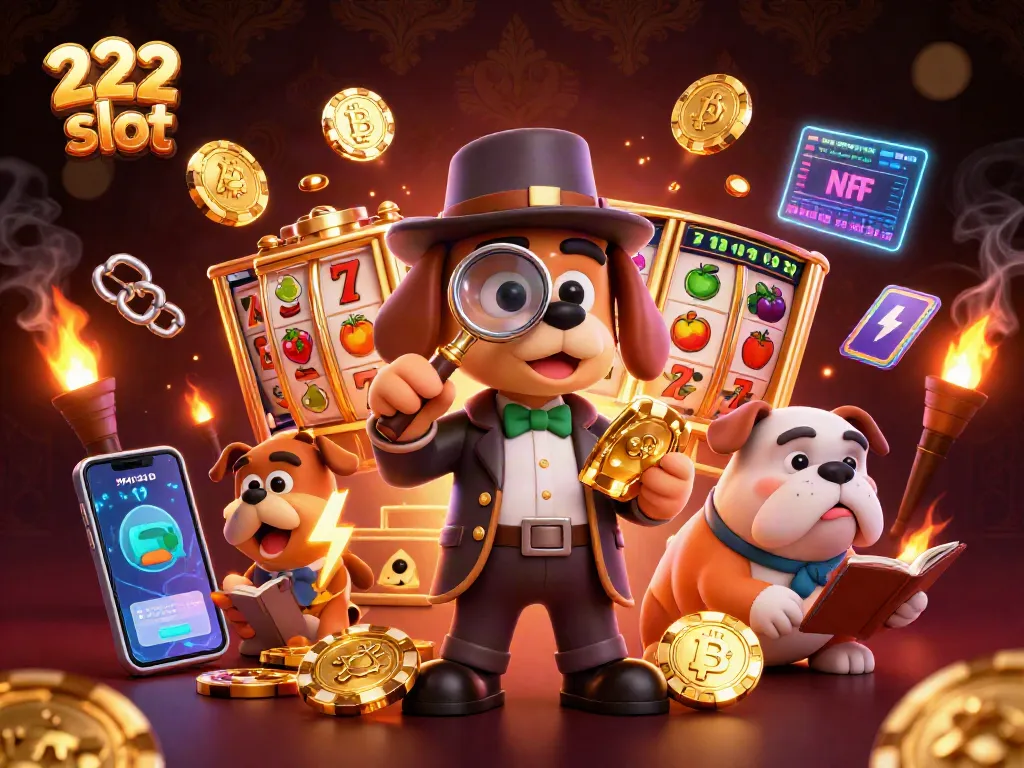 Menangkan jackpot dengan 222 slot melalui petunjuk detektif cerdas di ilustrasi menarik.