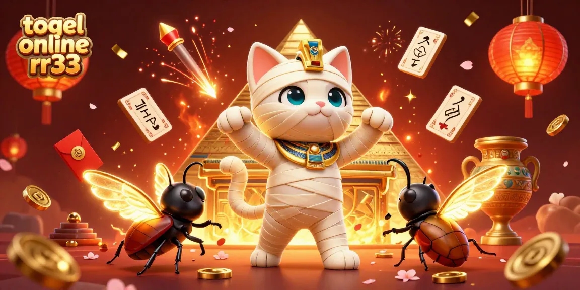 Experience thrilling gameplay with togel online rr33 featuring an enchanting mummy cat and treasures at a vibrant casino.