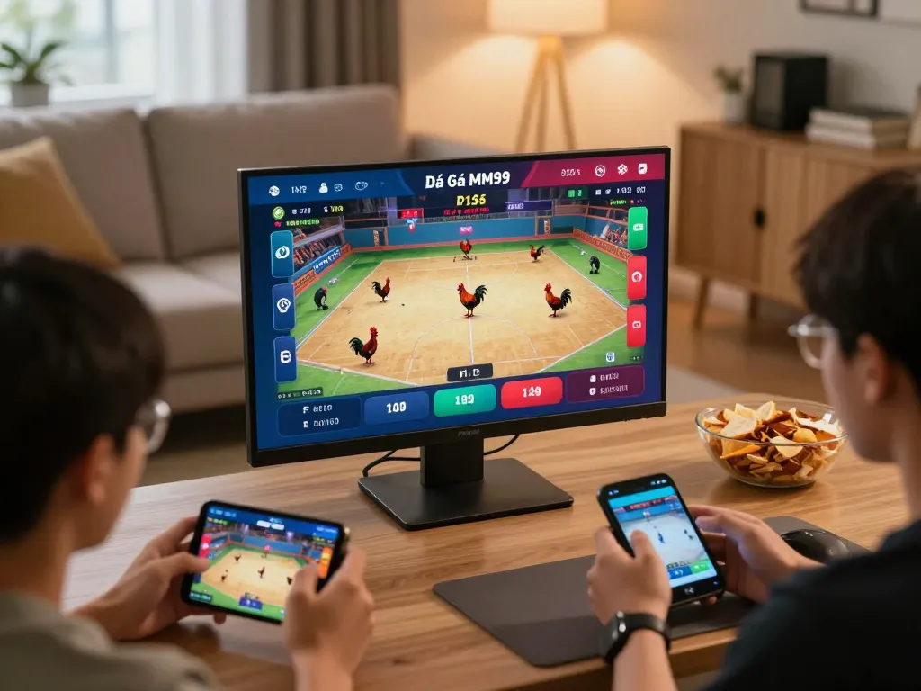 Engaging viewers in Đá Gà MM99 live betting during an online match.