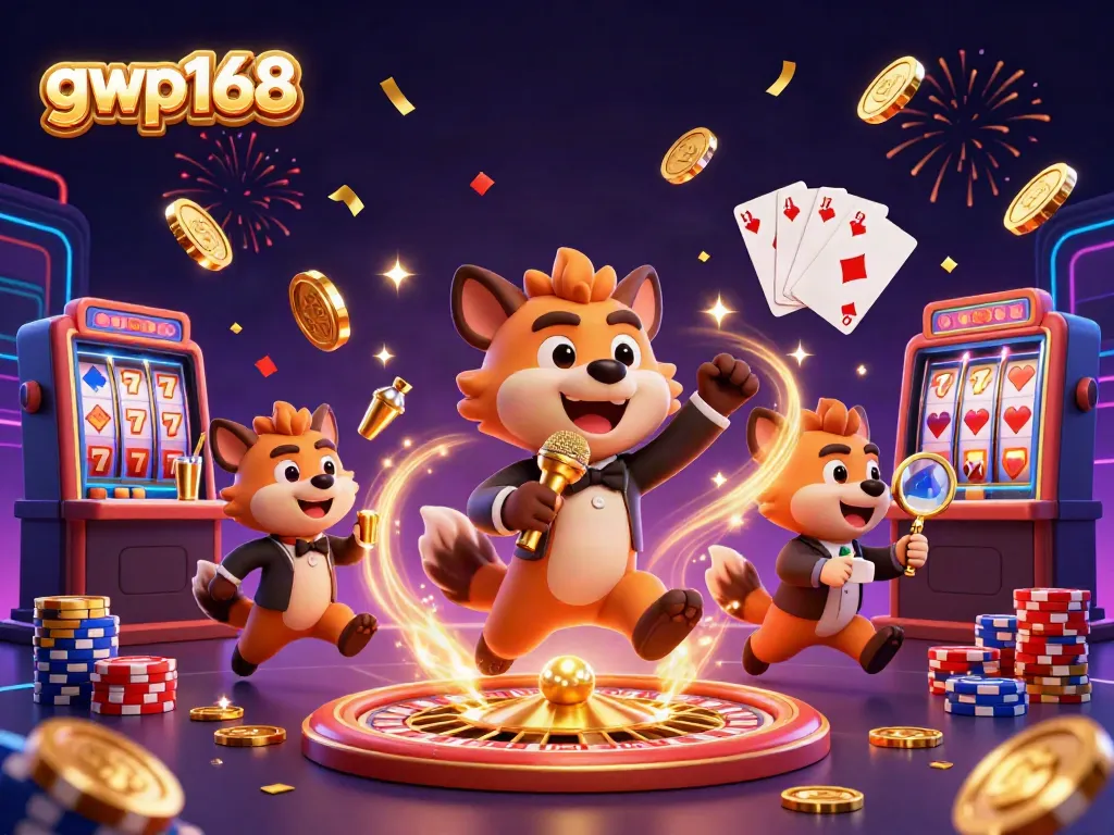 Permainan kasino menarik di GWP168 dengan hyena lucu beraksi di klub komedi.