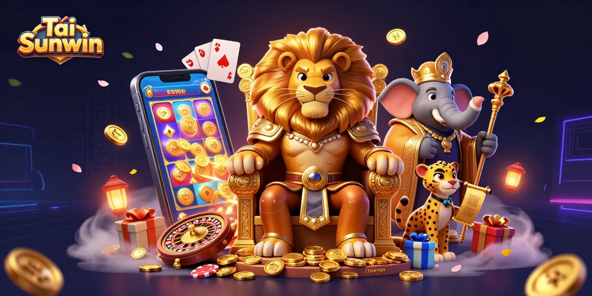 Tải Sunwin and play thrilling slot games featuring a powerful lion king and dynamic casino elements.