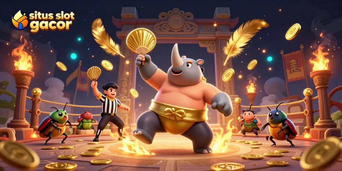 Menggairahkan permainan situs slot gacor dengan karakter serangga unik dan koin emas terbang.