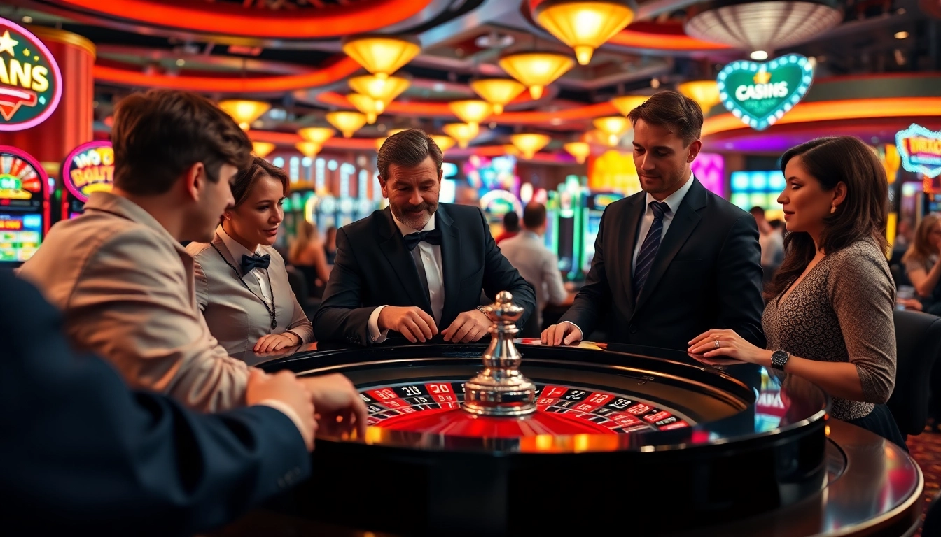Spielen und Gewinnen bei casinospielen.de in einem lebhaften Casino.