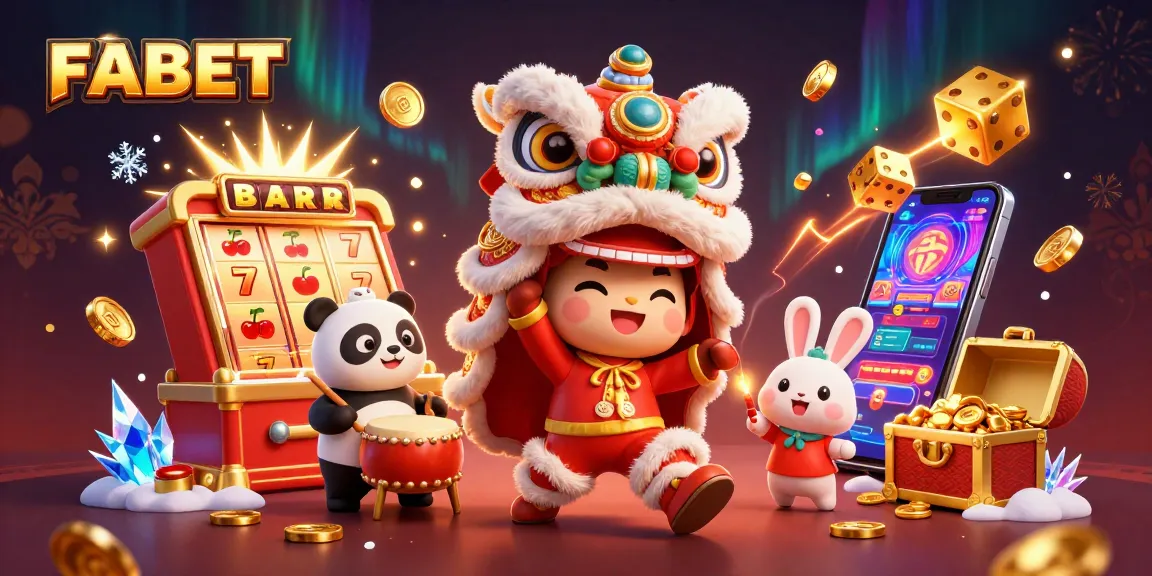 Experience the thrills of FABET with a festive casino scene packed with jackpots and celebrations