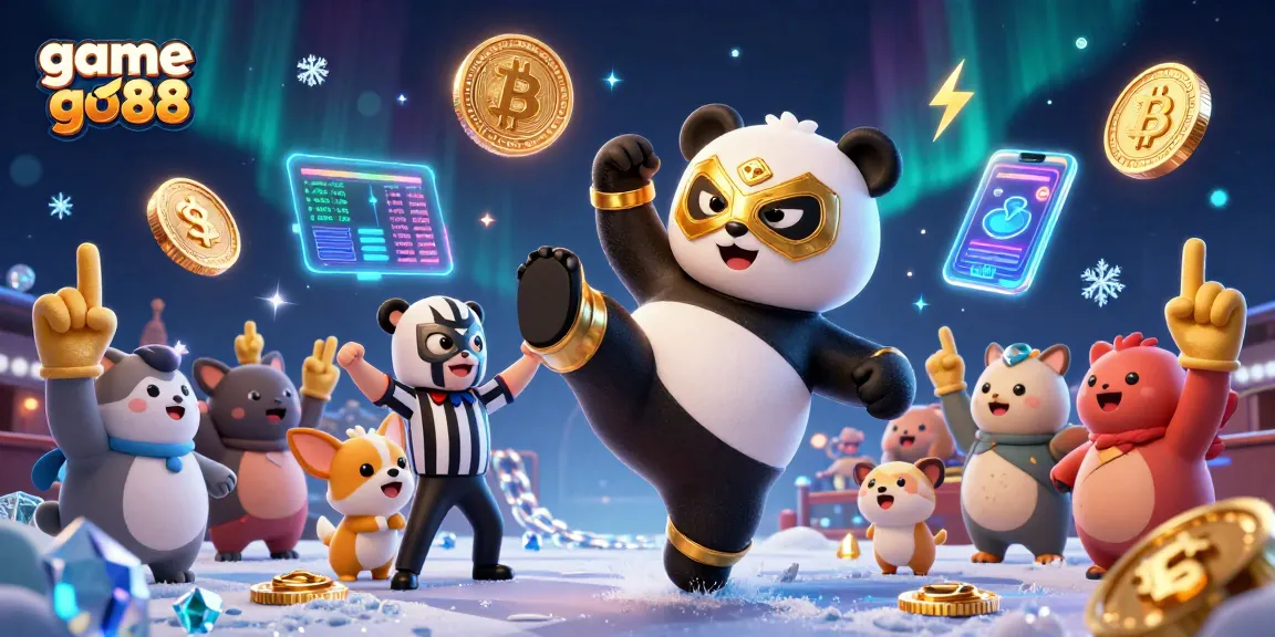 Engage in thrilling gameplay of game go88 with dynamic 3D casino action featuring a panda wrestler.