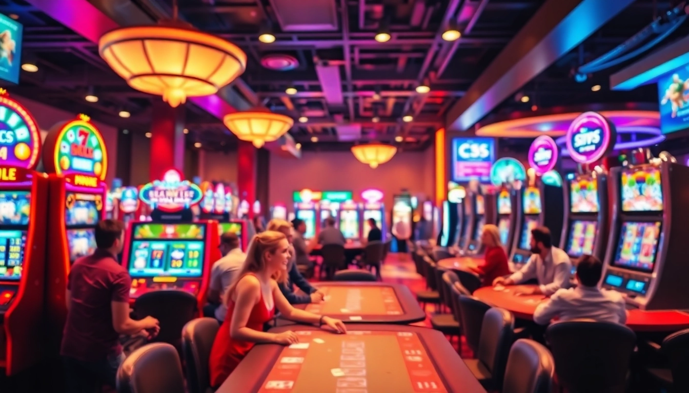 Vibrant casino environment showcasing gaming action on casinospielen.de.