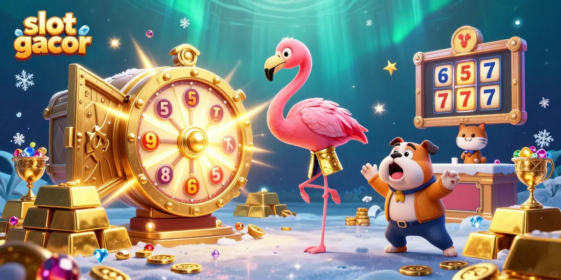 Experience thrilling slot gacor action with vibrant characters and exciting casino elements in this engaging illustration.