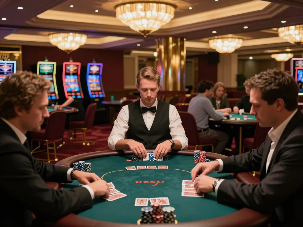 Engage with the vibrant casino atmosphere as players maneuver their strategies with TR88 link in hand.