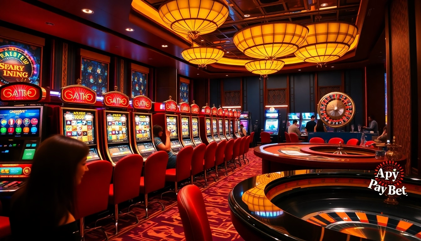 Playing on slot api raja 88 machines in a glamorous casino setting filled with excitement.