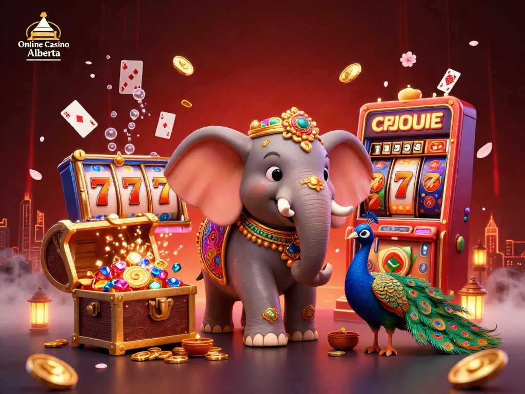 Experience thrilling gameplay at Online Casino Alberta with rich visuals of slots and gaming elements.