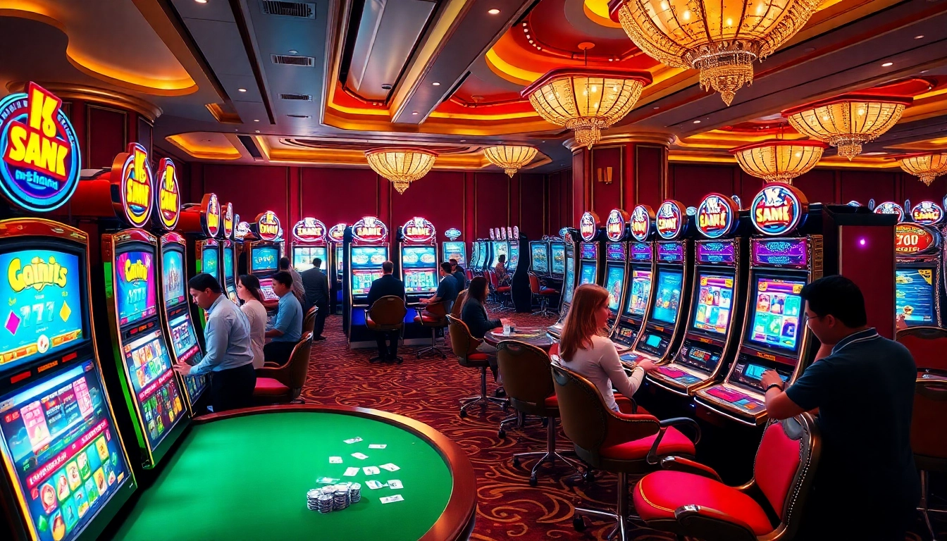 Experience the excitement of Bro138 with vibrant slot machines and engaging players.