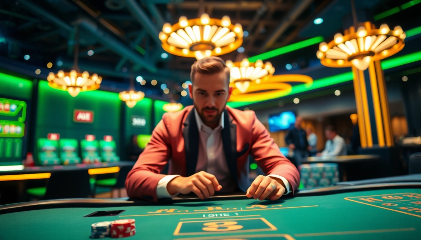 에볼루션 라이브 카지노에서 딜러가 게임을 진행하는 모습