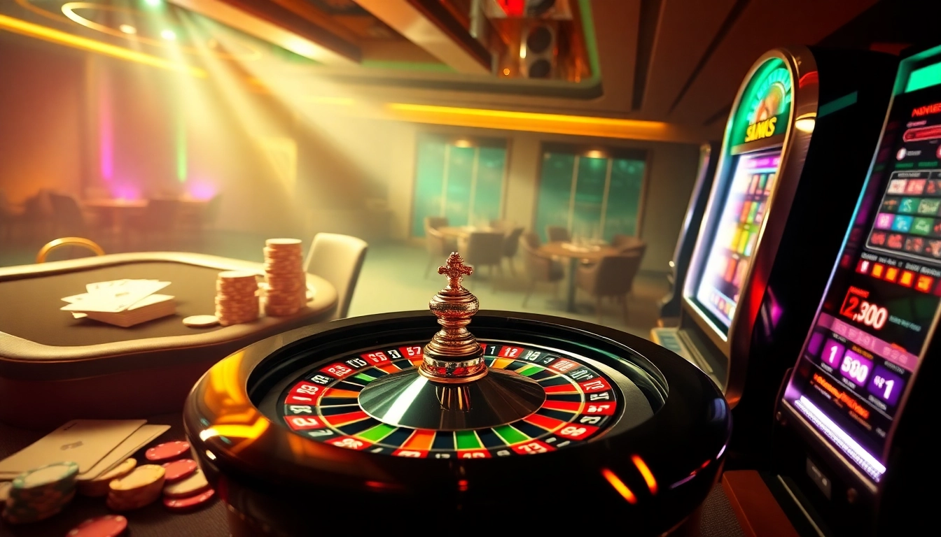Players enjoying high-stakes thrills at https://nekatwinofficial.com/ with vibrant casino tables and exciting games.